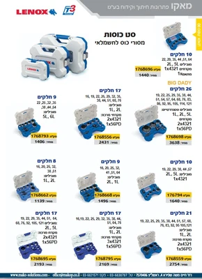 סט כוסות קידוח LENOX